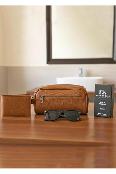 Duke Nickle Set cadou de lux, elegant, cu 4 piese, pentru bărbați, portofel, ...