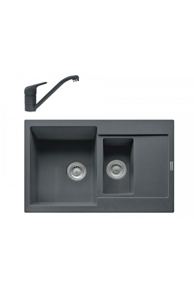Franke Fragranite Sink Package MRG 651-78 + Novara Plus Black Faucet