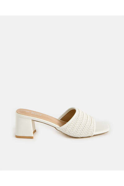 REDTAG أحذية نسائية بكعب عالٍ من الرافيا البيج