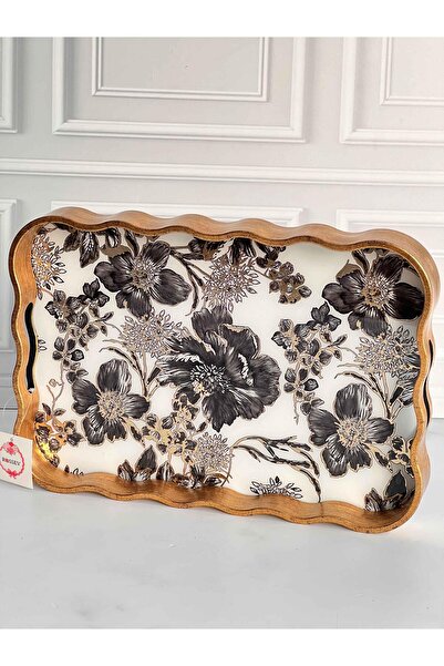ROSSEV Velora Black Rectangular Tray