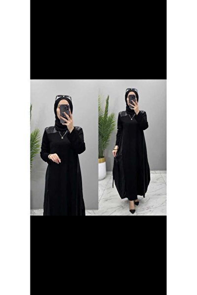 Modanındiyarı DERİ DETAYLI ELBİSE