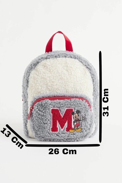 CANSU BUTİK Minnie Printed Plush Bag Lilac