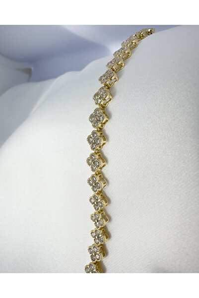 Samu Accessories Integrated Clover Figured Steel Bracelet - Golden Sleek Clover