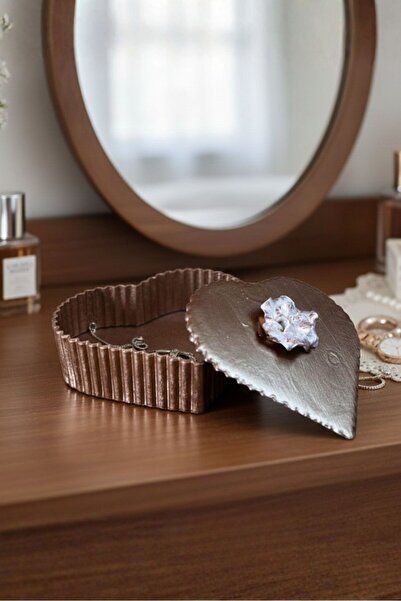 Uretti - Hülya 6683 Handmade Heart-Shaped Decorative Polyester Jewelry Box - ...