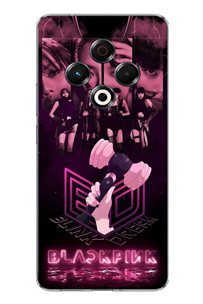 TechTree حافظة سيليكون متوافقة مع تكنو سبارك مطبوع من بلاك بينك مطبوع