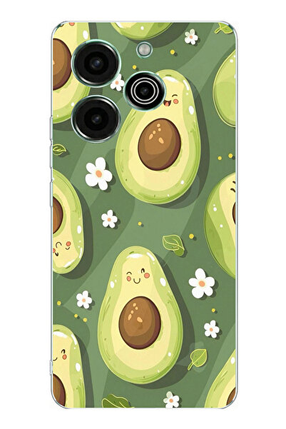 TechTree حافظة سيليكون متوافقة مع هاتف Tecno Pova 6 Pro باللون الأخضر اللطيف ...