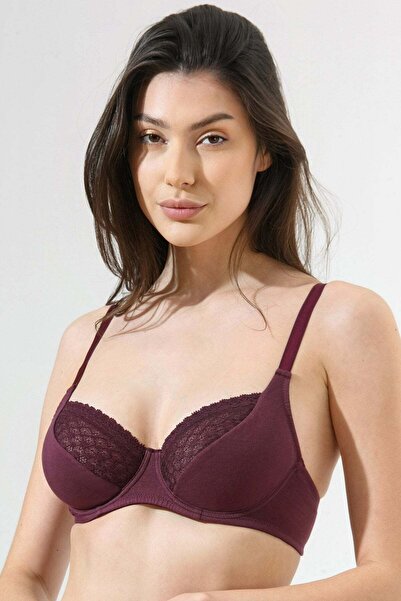 Piera Burgundy ANNA R1709 non-padded cup bra