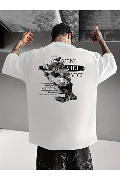 COMANCHERO Tricou oversize unisex cu imprimeu Veni Vidi Vici