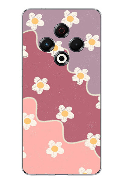 TechTree حافظة سيليكون متوافقة مع تكنو سبارك 30 بلون الورد المجفف ولون الليلك...