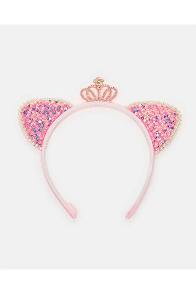 REDTAG Girls Pink Crown Headband