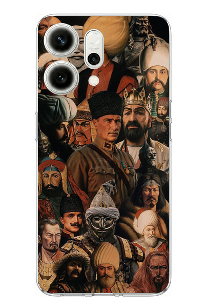 TechTree حافظة سيليكون متوافقة مع هاتف اوبو رينو 14 5G من تورك جراندز كولاج م...