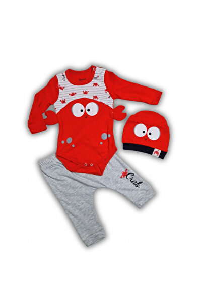 Miniworld Set body, pantaloni și căciulă cu homari roșii pentru bebeluși 3-9 ...