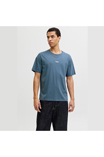 Jack & Jones Ανδρικό μπλουζάκι με στάμπα σε μπλε χρώμα (12268415-BMG)