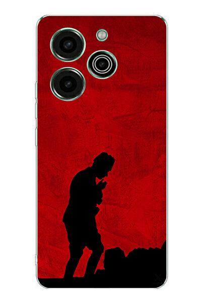 TechTree حافظة سيليكون أتاتورك مطبوع متوافقة مع تكنو بوفا 6 برو مع تفاصيل ظل ...