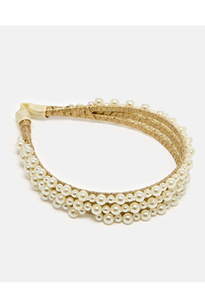 REDTAG Women White Pearl Head Band