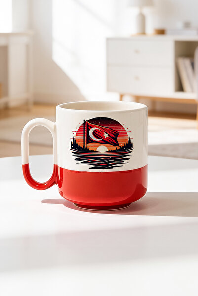 BB TRADE Ceramic Printed Pro Mug Cup with Flags Design 330ml