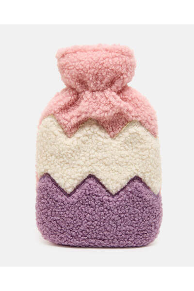 REDTAG قربة ماء ساخن وردية اللون سعة 0.7 لتر بغطاء مزخرف