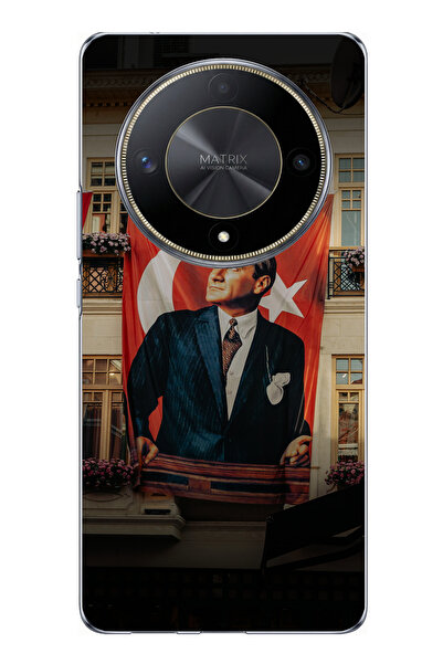 TechTree Honor X9B Compatible Giant Flag Detailed Ataturk Printed Silicone Case