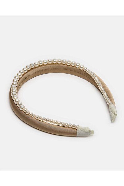 REDTAG Women Beige Pearl Head Band