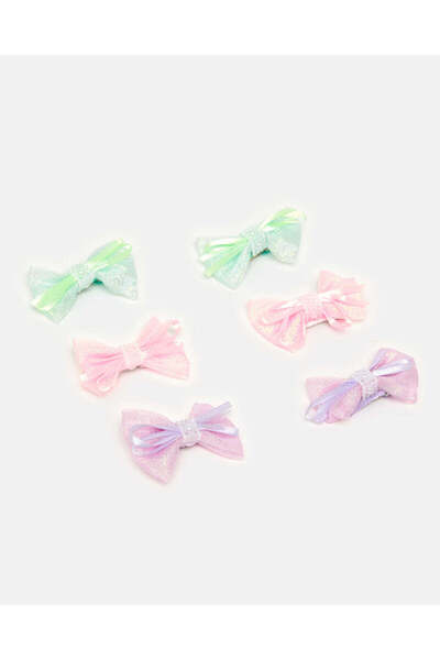 REDTAG Girls Assorted Embellished Hair Clip Set (Pack of 6)