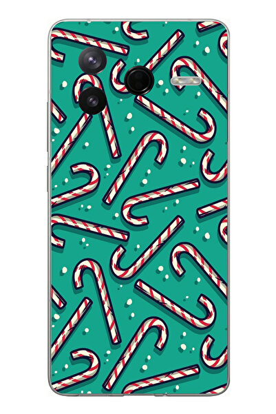 TechTree حافظة سيليكون مطبوع متوافقة مع Poco F7 Pro مزودة بعصا حلوى روح العام...