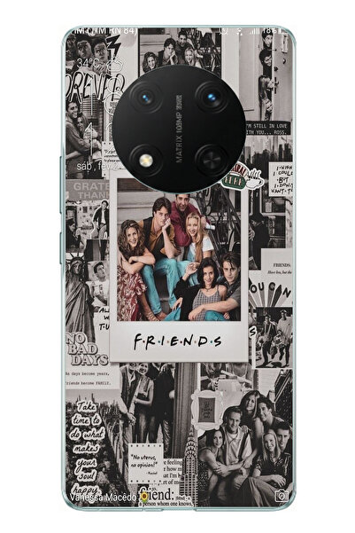 TechTree Honor X9C Compatible Friends Nostalgia Designed Printed Silicone Case