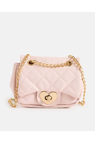 REDTAG Girls Pink Quilted Crossbody Bag