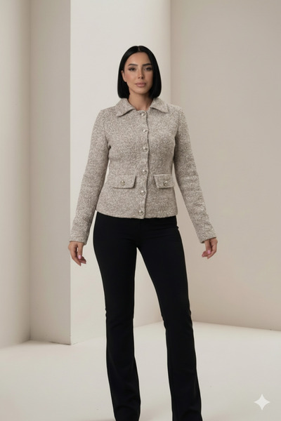 ALFUDO Moda Collection Women's Tweed Jacket