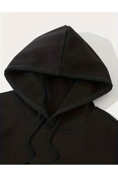 LELVANİ MEN'S PAUSE Top and Bottom Set Fashion Print Designed Trend Hooded Sweatshirt