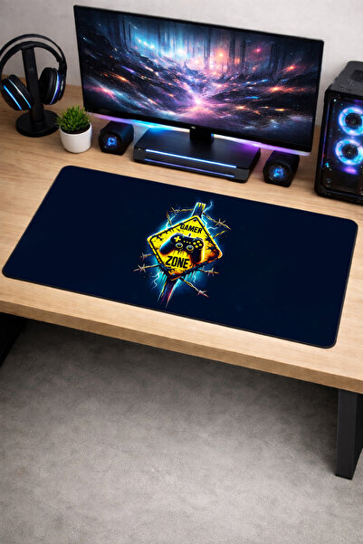 HalıOnline 70x30 Cm Gaming Oyuncu Mouse Pad Kaymaz Taban Büyük Klavye Fare Al...