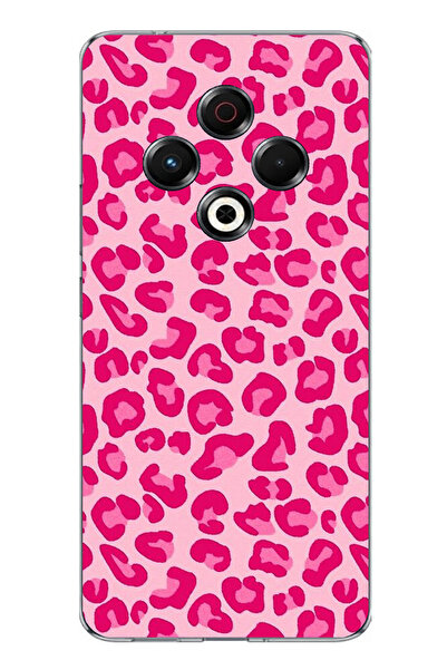 TechTree حافظة سيليكون مطبوع متوافقة مع تكنو سبارك 30 بتصميم الفهد الوردي