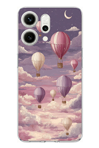 TechTree حافظة سيليكون متوافقة مع هاتف اوبو رينو 14 5G باللون الأرجواني السما...