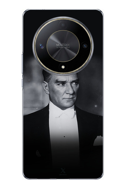 TechTree أناقة وروعة متوافقة مع هاتف Honor X9B: حافظة سيليكون مطبوع مع سموكن ...