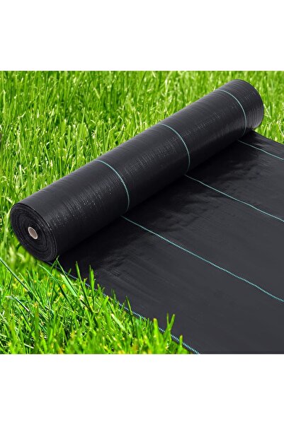 Selgot Folie de mulcire pentru controlul buruienilor, neagră, dimensiune 1,6x...