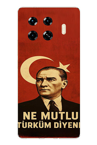 TechTree حافظة سيليكون متوافقة مع هاتف Tecno Spark 20 Pro+ Plus، علم تركيا ال...