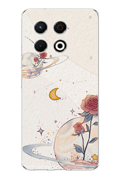 TechTree حافظة سيليكون متوافقة مع هاتف Tecno Spark 30 Pro، بتصميم كوكب ونجمة ...