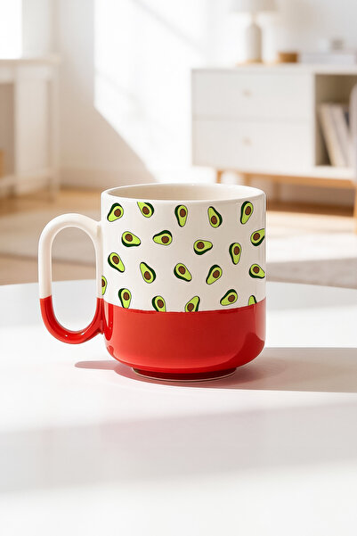 BB TRADE Avocado Design Ceramic Printed Pro Mug Cup 330ml
