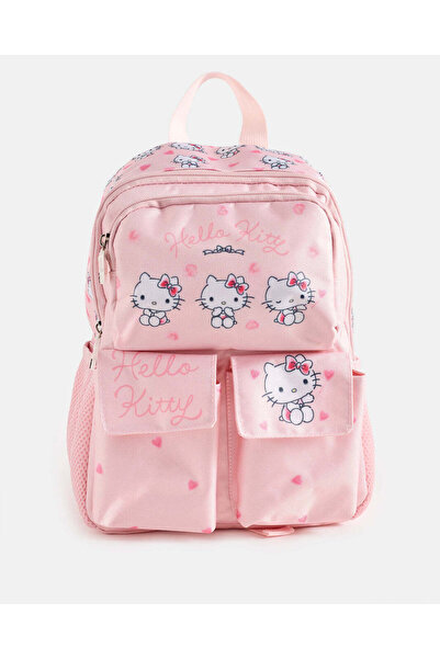 REDTAG حقيبة ظهر وردية اللون للبنات مزينة برسومات هيلو كيتي