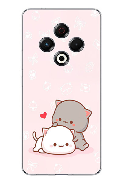 TechTree حافظة سيليكون متوافقة مع هاتف Tecno Spark 30، لطيفة وريموتية، مطبوع