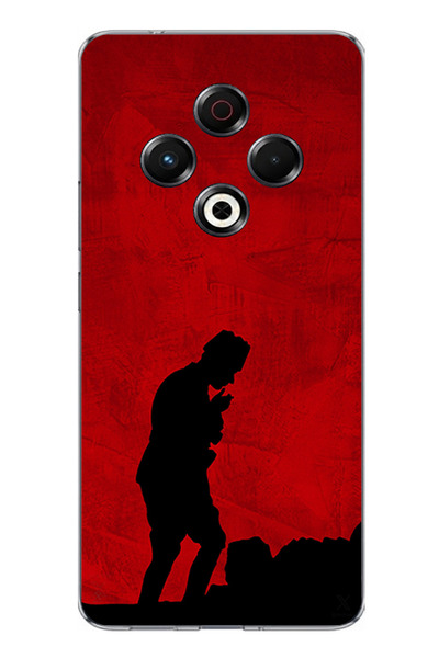 TechTree حافظة سيليكون أتاتورك مطبوع متوافقة مع تكنو سبارك 30 مع تفاصيل ظل وشكل