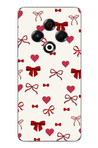 TechTree حافظة سيليكون متوافقة مع هاتف Tecno Spark 30 باللون الأحمر الداكن عل...