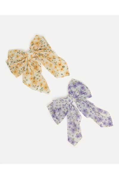 REDTAG Girls Assorted Printed Hair Clip Set (Pack of 2)