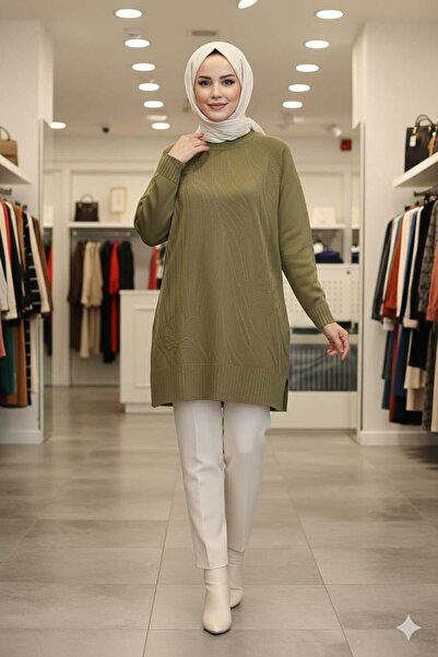 miss knit Women's Mercerized Self-Patterned Tunic 36029