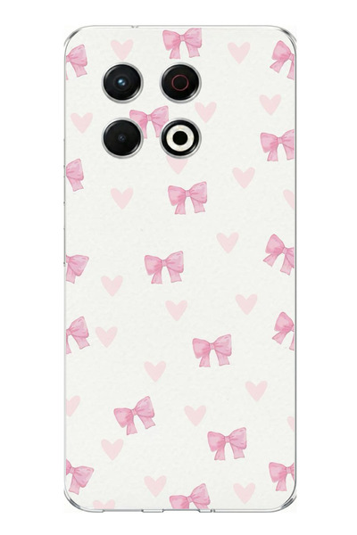 TechTree حافظة سيليكون متوافقة مع هاتف Tecno Spark 30 Pro على شكل فيونكات وقل...