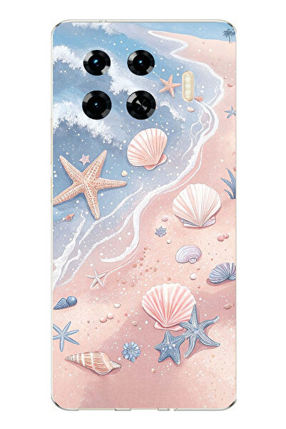 TechTree Tecno Spark 20 Pro+ Plus Compatible Coast Sea Shell Printed Silicone...
