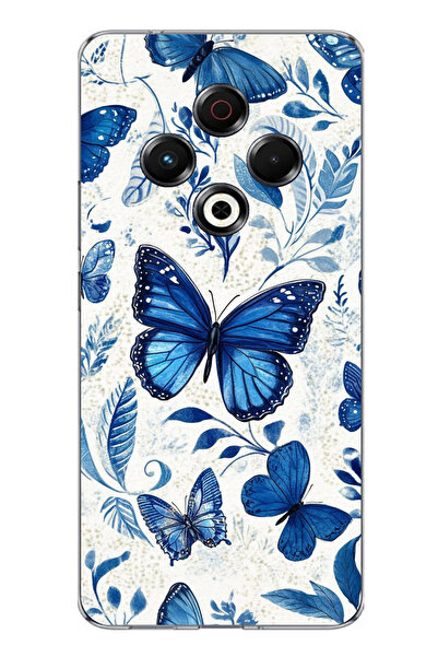 TechTree حافظة سيليكون متوافقة مع تكنو سبارك 30 باللون الأزرق مطبوع