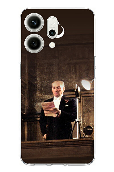 TechTree حافظة سيليكون متوافقة مع هاتف اوبو رينو 14 5G متوافقة مع خطاب أتاتور...