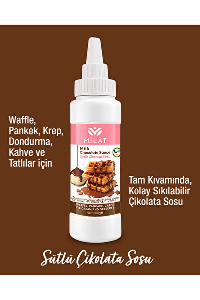 Milat Sütlü Tatlı Sos 300 g - Waffle & Krep & Pankek & Tatlı & Dondurma Sosu