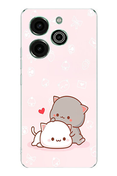 TechTree حافظة سيليكون متوافقة مع Tecno Pova 6 Pro، لطيفة وريموتية، مطبوع