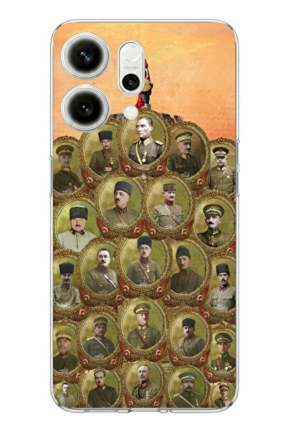 TechTree حافظة سيليكون متوافقة مع هاتف اوبو رينو 14 5G من أتاتورك وقادة حرب ا...